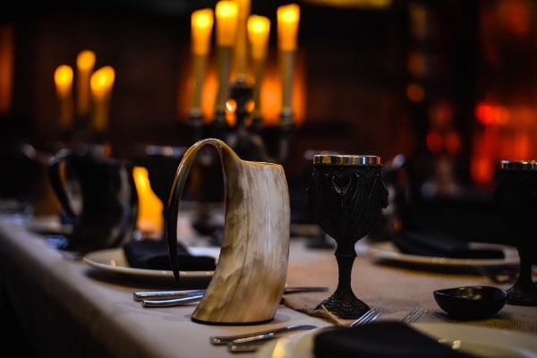 Medieval dinner setting